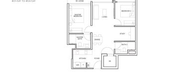 terra-hill-floor-plan-2-bedroom-study-Type-B3-singapore